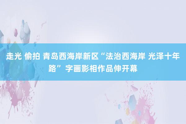 走光 偷拍 青岛西海岸新区“法治西海岸 光泽十年路” 字画影相作品伸开幕