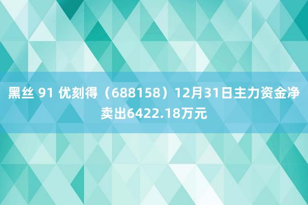 黑丝 91 优刻得（688158）12月31日主力资金净卖出6422.18万元