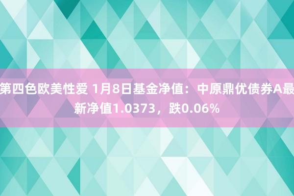 第四色欧美性爱 1月8日基金净值：中原鼎优债券A最新净值1.0373，跌0.06%