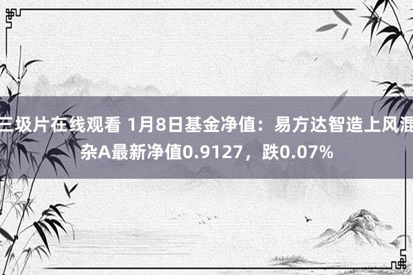 三圾片在线观看 1月8日基金净值：易方达智造上风混杂A最新净值0.9127，跌0.07%