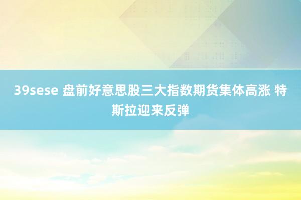 39sese 盘前好意思股三大指数期货集体高涨 特斯拉迎来反弹