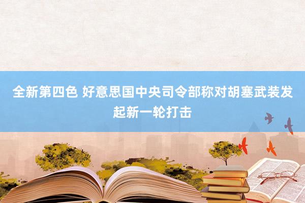 全新第四色 好意思国中央司令部称对胡塞武装发起新一轮打击