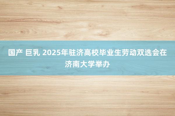 国产 巨乳 2025年驻济高校毕业生劳动双选会在济南大学举办