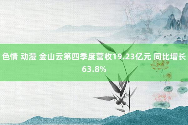 色情 动漫 金山云第四季度营收19.23亿元 同比增长63.8%