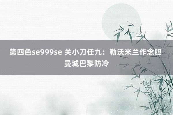 第四色se999se 关小刀任九：勒沃米兰作念胆 曼城巴黎防冷