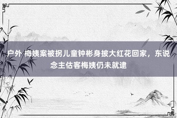 户外 梅姨案被拐儿童钟彬身披大红花回家，东说念主估客梅姨仍未就逮